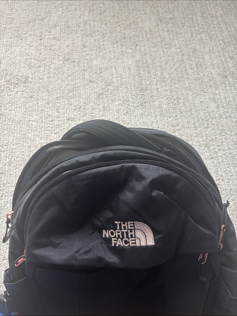 The North Face Black Backpack with Rose-Gold Accents - Picture 4 of 4